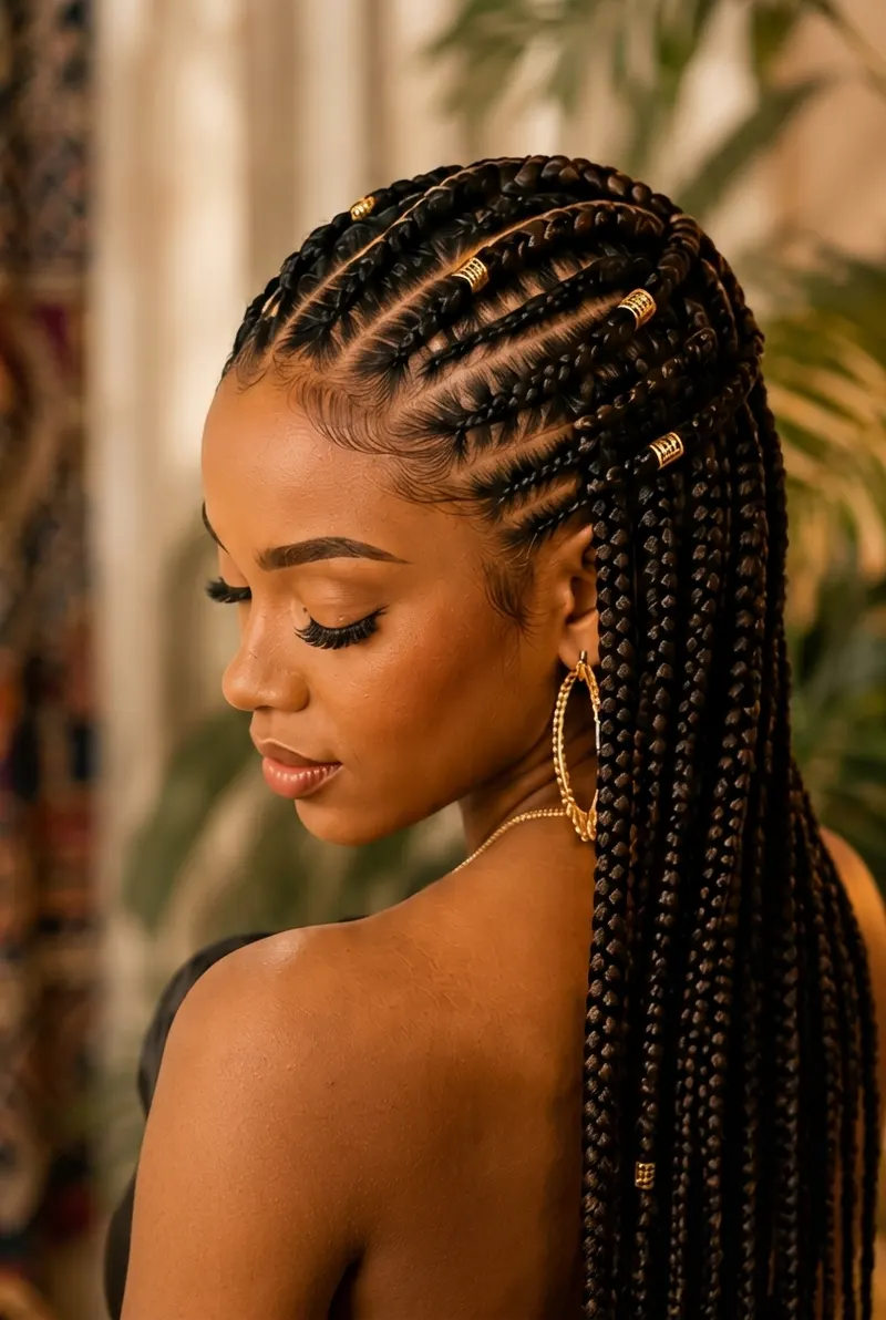 Tresses sur cheveux naturels